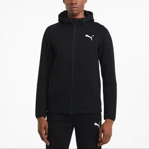 Puma Evostripe Full-Zip Black Hoodie Jacket Sz L